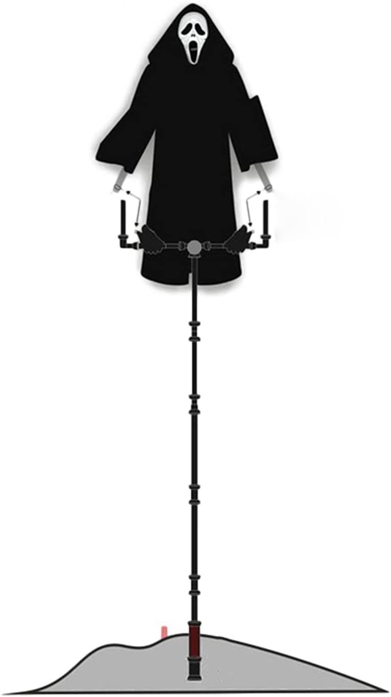 Skull Screaming Scarecrow Halloween Decor