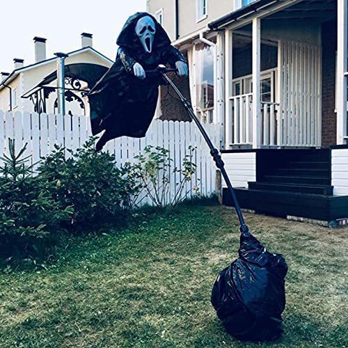 Skull Screaming Scarecrow Halloween Decor