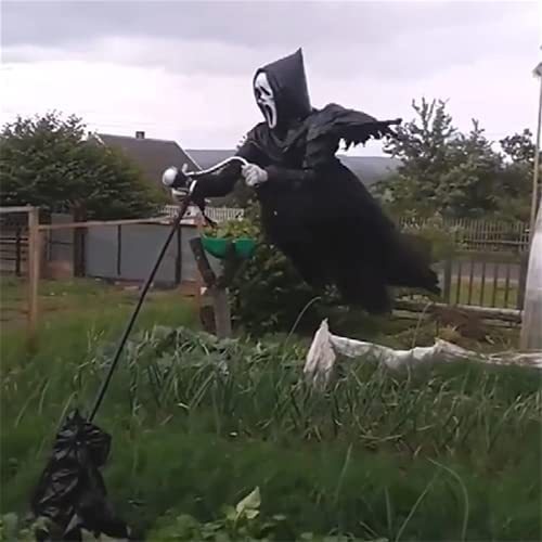 Skull Screaming Scarecrow Halloween Decor